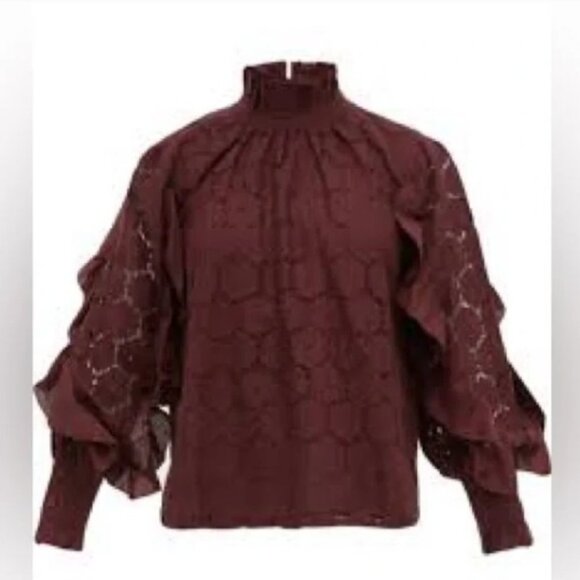 EUC Apiece Apart Lace Rio Blouse, Sz - 6 - Picture 1 of 9